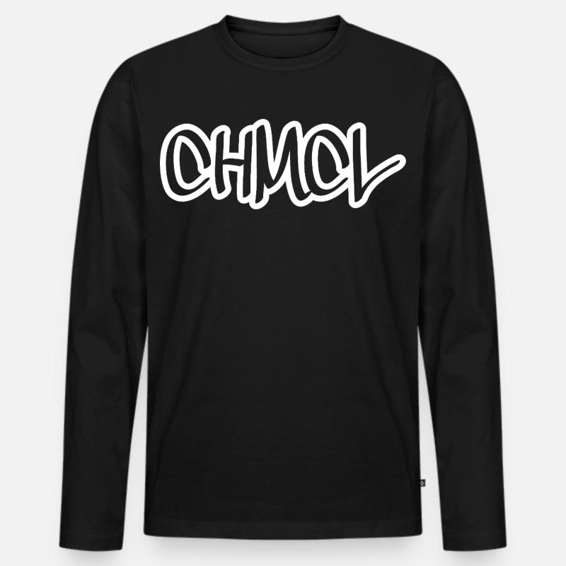 Abstraktes Farbenspiel Design - Männer Premium Bio Langarmshirt - Schwarz