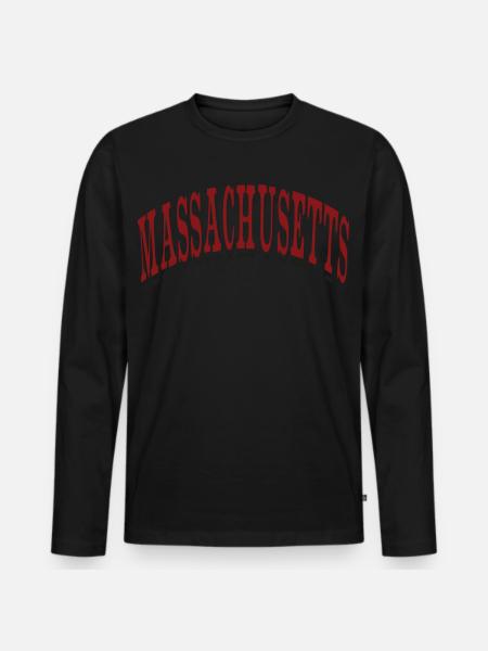 Massachusetts - Men's Premium Organic Long Sleeve Shirt - black