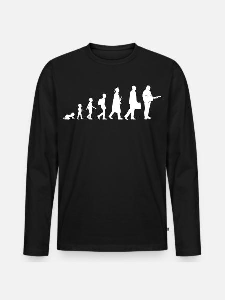 From child to guitarist - Men's Premium Organic Long Sleeve Shirt - black