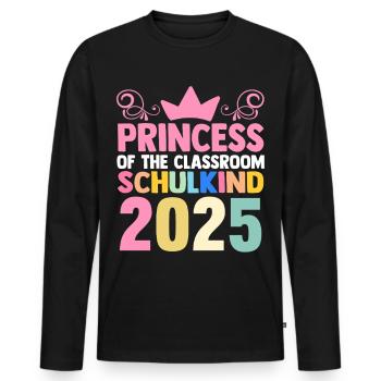 Kita Farewell First Grade School Enrollment 2025 - Men's Premium Organic Long Sleeve Shirt - black - Front - Nico (187cm)