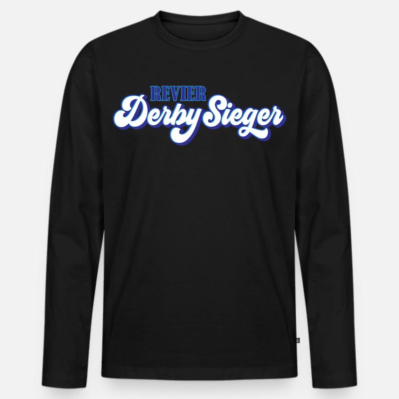 Farben änderbar | Revier Derbysieger - Männer Premium Bio Langarmshirt - Schwarz