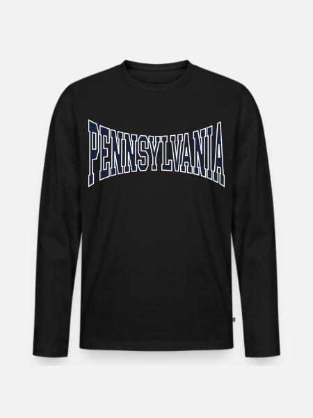 Pennsylvania - Men's Premium Organic Long Sleeve Shirt - black