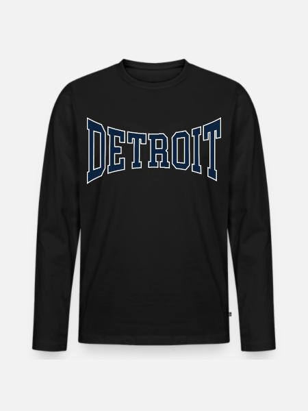 Detroit - Männer Premium Bio Langarmshirt - Schwarz