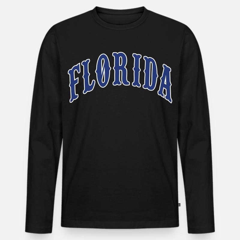 Florida - Männer Premium Bio Langarmshirt - Schwarz