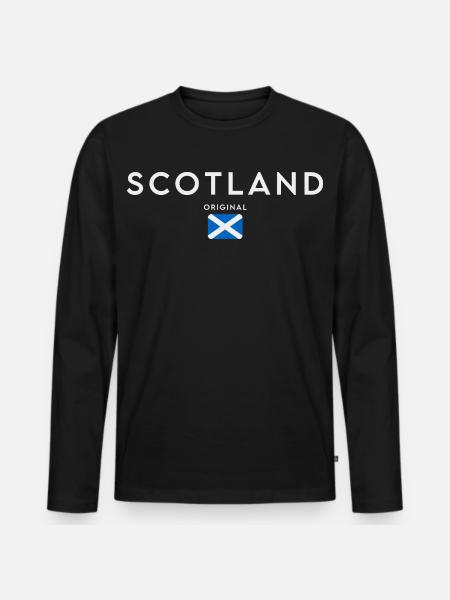Drapeau de l’Ecosse, fierté écossaise - T-shirt manches longues Premium bio Homme - noir
