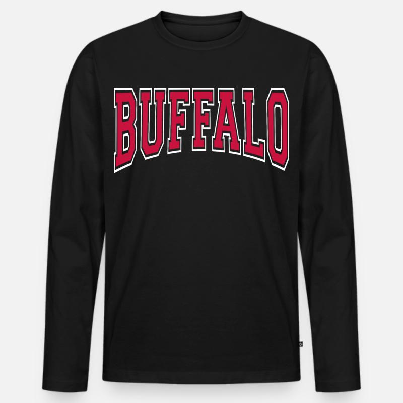 Buffalo - Männer Premium Bio Langarmshirt - Schwarz