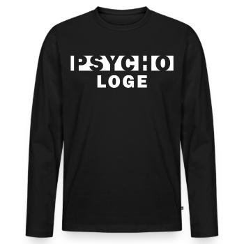 Psychologist – Mental Health Design - Men's Premium Organic Long Sleeve Shirt - black - Front - Nico (187cm)