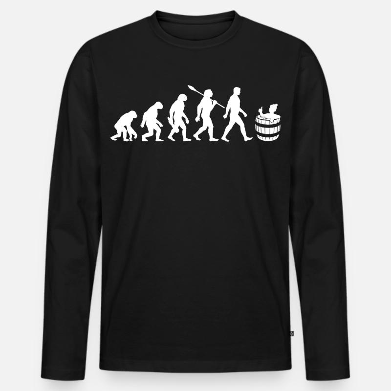 Evolution - Eisbader - Winterbaden - Eisbaden - Men's Premium Organic Long Sleeve Shirt - black
