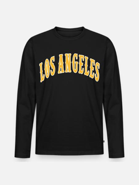 Los Angeles - Men's Premium Organic Long Sleeve Shirt - black