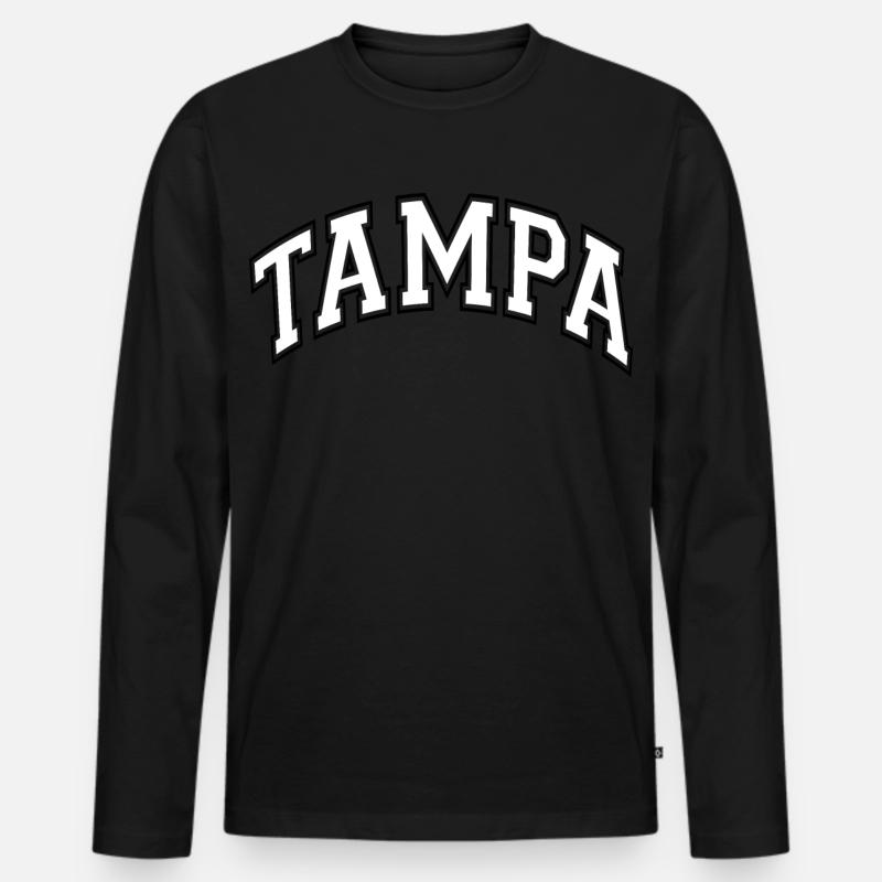 Tampa - Männer Premium Bio Langarmshirt - Schwarz
