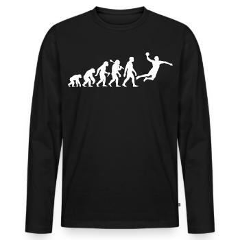 Handball Evolution for Men and Boys Handball Players - Men's Premium Organic Long Sleeve Shirt - black - Front - Nico (187cm)