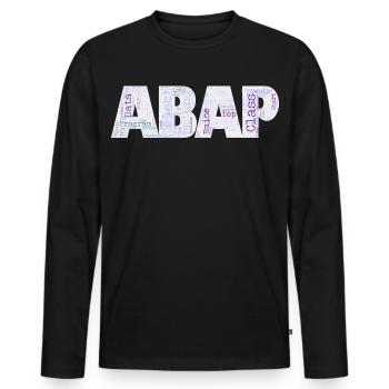 ABAP - Männer Premium Bio Langarmshirt - Schwarz - Vorne - Nico (187cm)