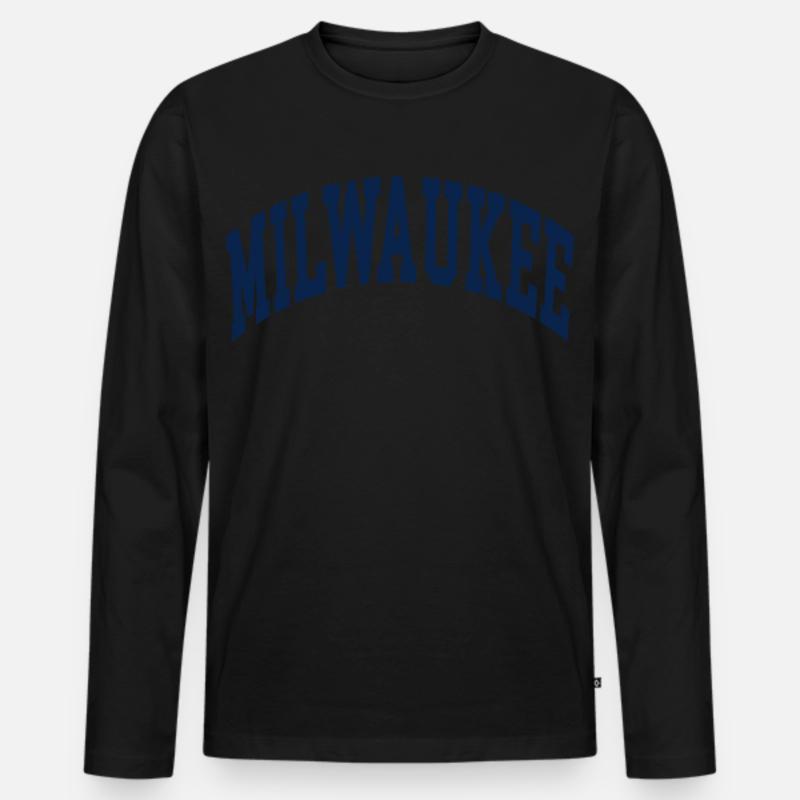 Milwaukee - Männer Premium Bio Langarmshirt - Schwarz