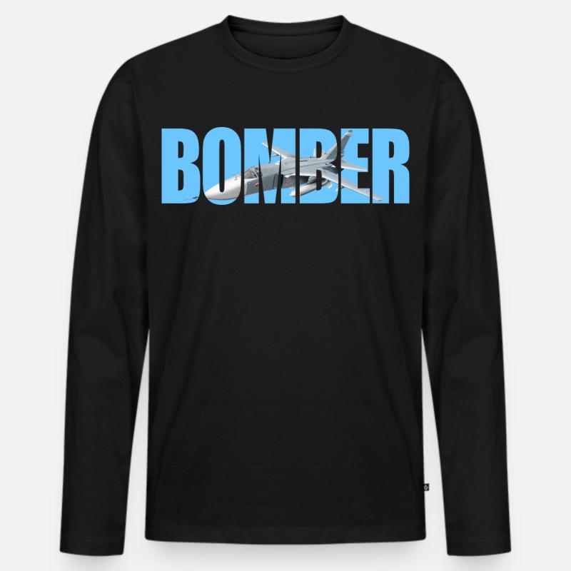 bombardier Su-24 - T-shirt manches longues Premium bio Homme - noir