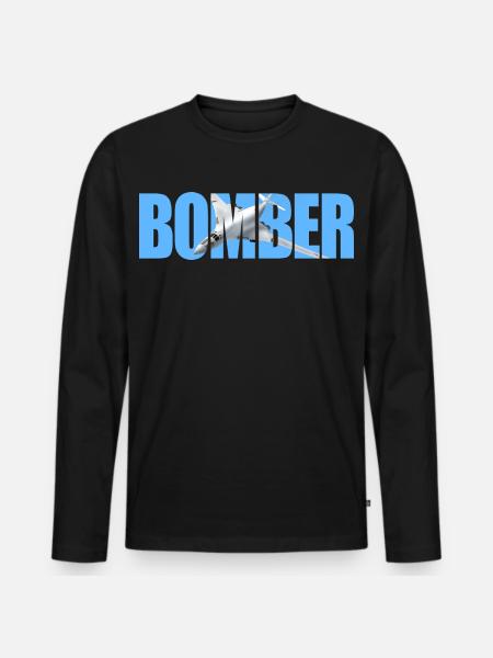 Bomber Tu-160 - Men's Premium Organic Long Sleeve Shirt - black