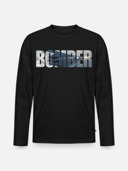 Bomber B-2 Spirit - Men's Premium Organic Long Sleeve Shirt - black