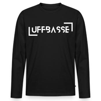 Barawer - T-shirt manches longues Premium bio Homme - noir - Devant - Nico (187cm)