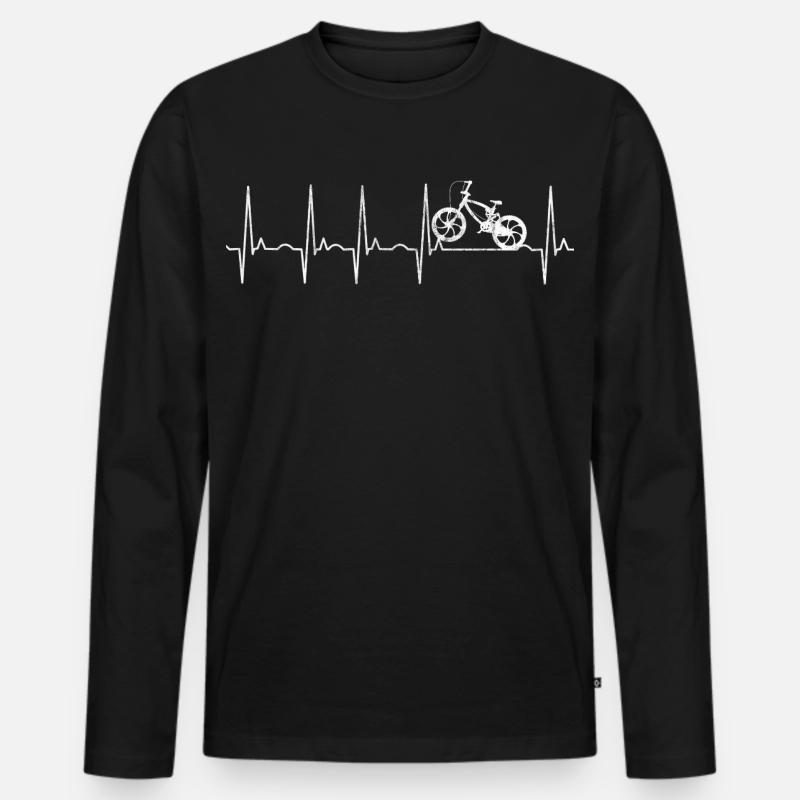 Fahrrad - Radfahrer Design - Männer Premium Bio Langarmshirt - Schwarz