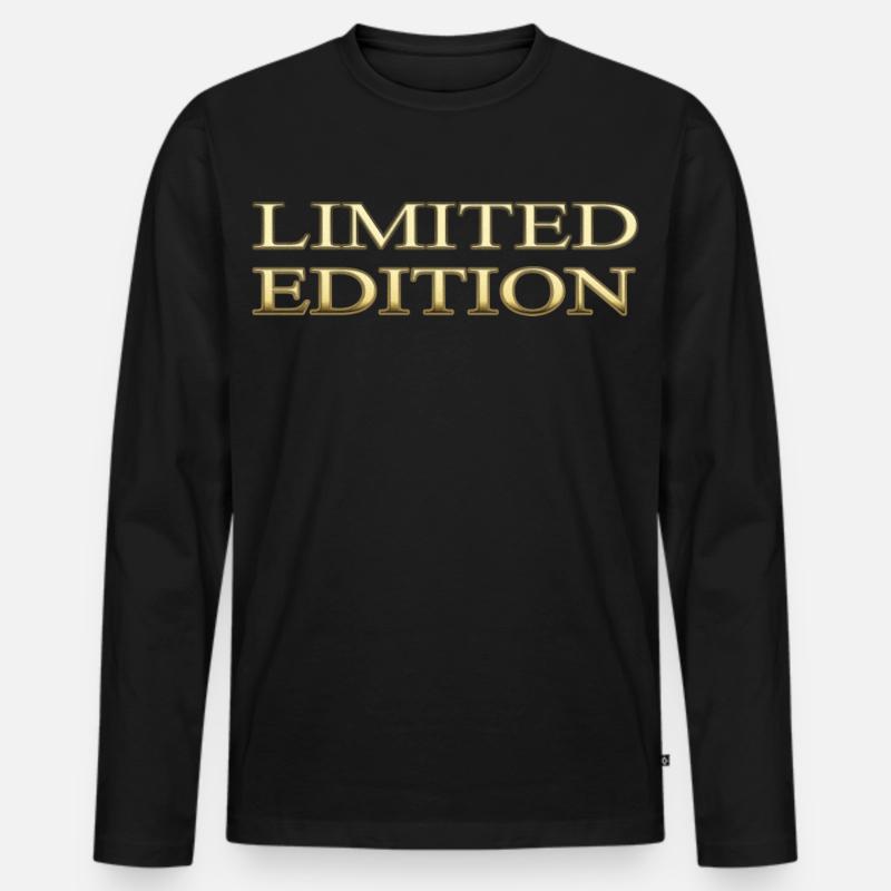Limited Edition - Männer Premium Bio Langarmshirt - Schwarz