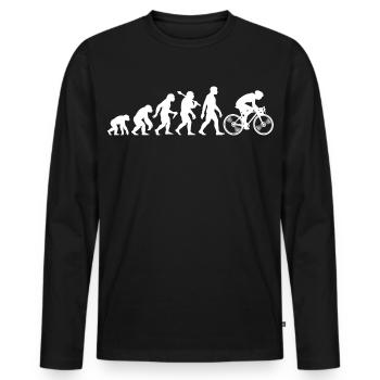 Cyclists Evolution for Cycling - Men's Premium Organic Long Sleeve Shirt - black - Front - Nico (187cm)