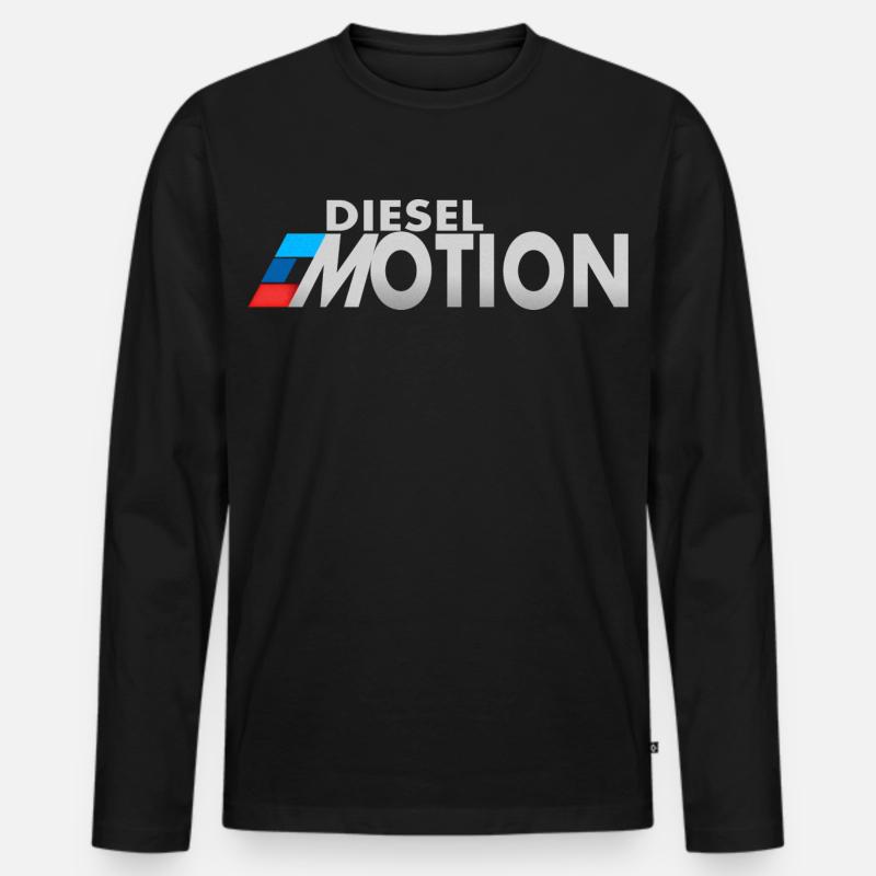 Diesel Emotionen - Männer Premium Bio Langarmshirt - Schwarz