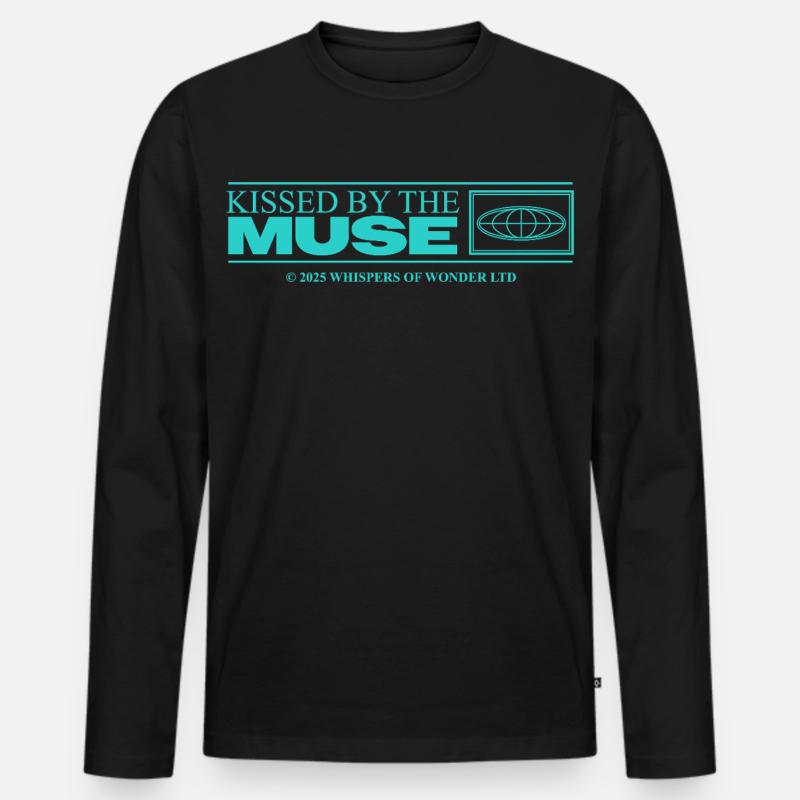 Inspiriert & Kreativ – Ästhetisches Statement - Männer Premium Bio Langarmshirt - Schwarz