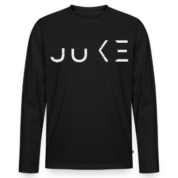 Juke Musikkultur Footwork Chicago - Männer Premium Bio Langarmshirt - Schwarz - Vorne - Nico (187cm)
