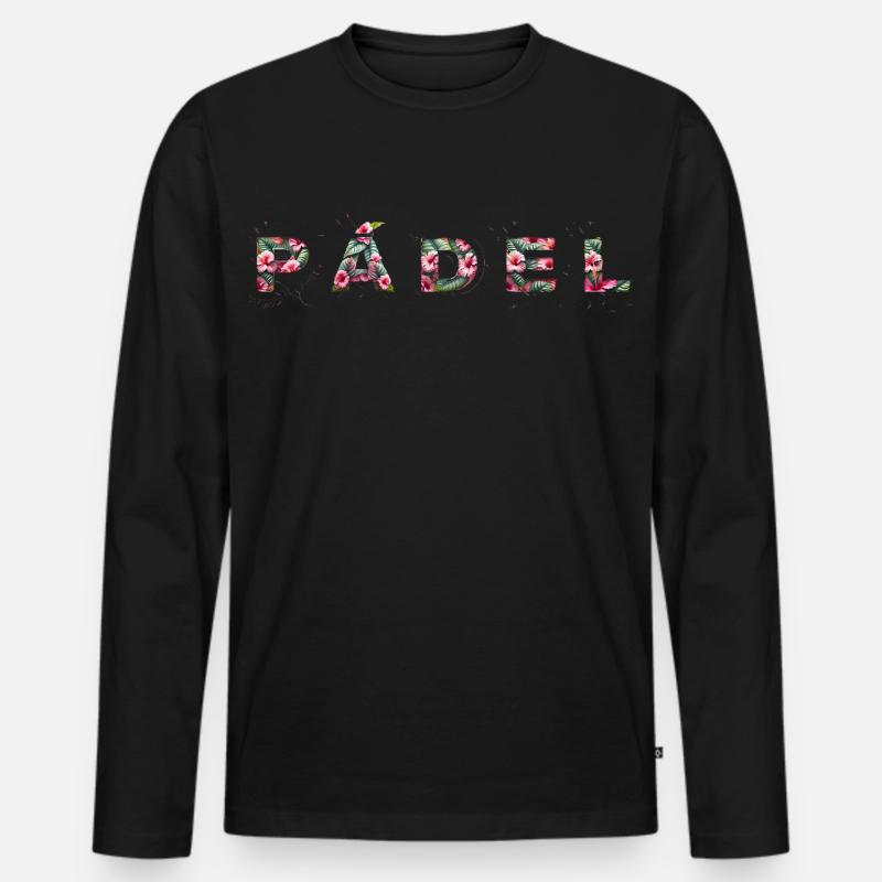 Padel Sport - Maglia a manica lunga ecologica premium da uomo - nero