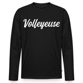 Volleyball player - Men's Premium Organic Long Sleeve Shirt - black - Front - Nico (187cm)