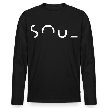 Soul Music Culture Vintage Musician - Men's Premium Organic Long Sleeve Shirt - black - Front - Nico (187cm)