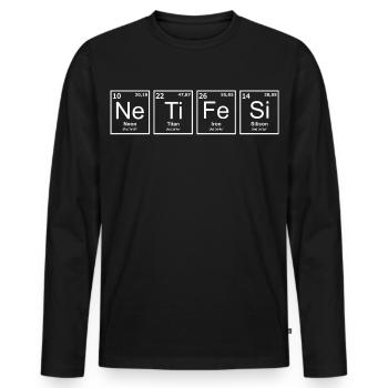 entp, periodic system, cognitive functions, - Men's Premium Organic Long Sleeve Shirt - black - Front - Nico (187cm)