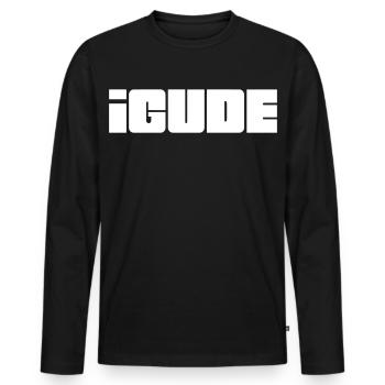 I Gude - Die Hesse komme - Männer Premium Bio Langarmshirt - Schwarz - Vorne - Nico (187cm)