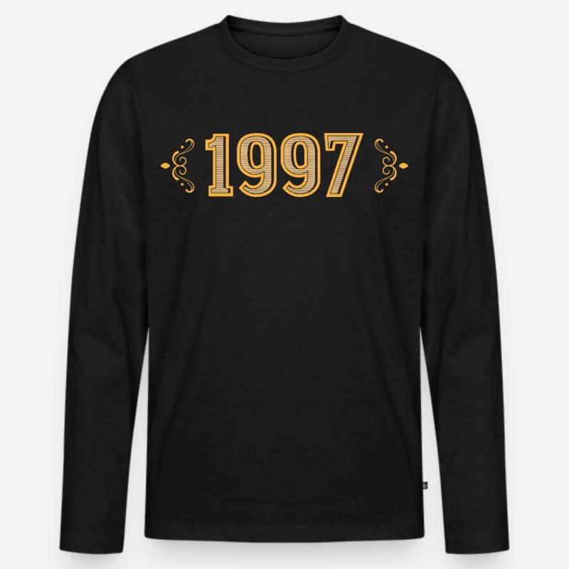 Legende seit 1997, Retro 1997 - Männer Premium Bio Langarmshirt - Schwarz
