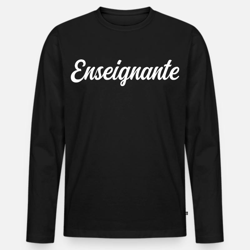 Bester Lehrer der Welt Schulbildung - Männer Premium Bio Langarmshirt - Schwarz