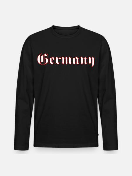 Germany - Männer Premium Bio Langarmshirt - Schwarz