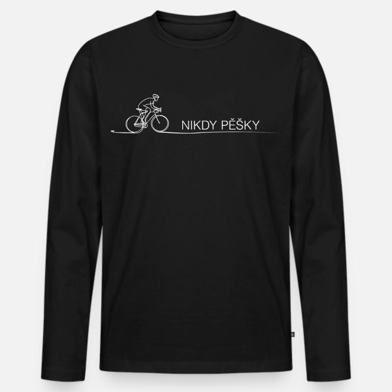 Radfahrer Spruch Geschenkidee Fahrrad - Männer Premium Bio Langarmshirt - Schwarz