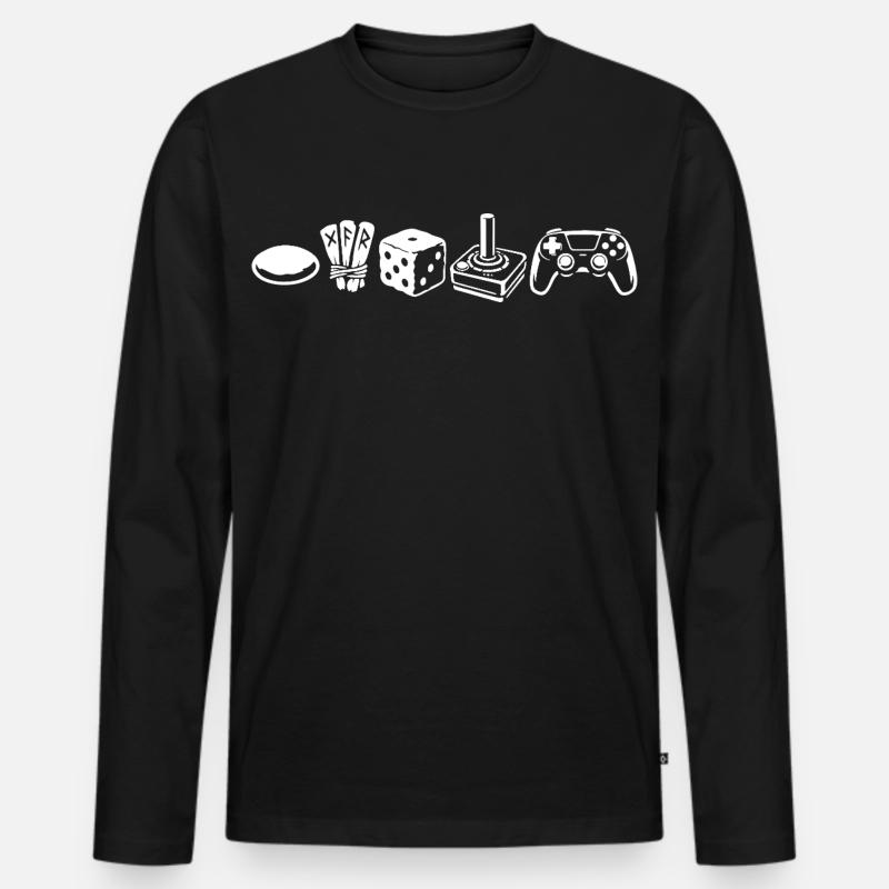 Controller Evolution | Gamers - Men's Premium Organic Long Sleeve Shirt - black