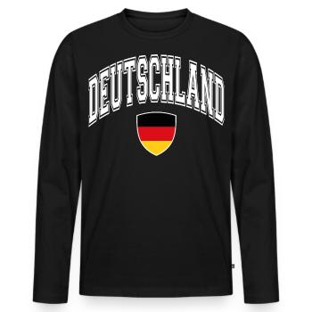 Germany Flag - Men's Premium Organic Long Sleeve Shirt - black - Front - Nico (187cm)