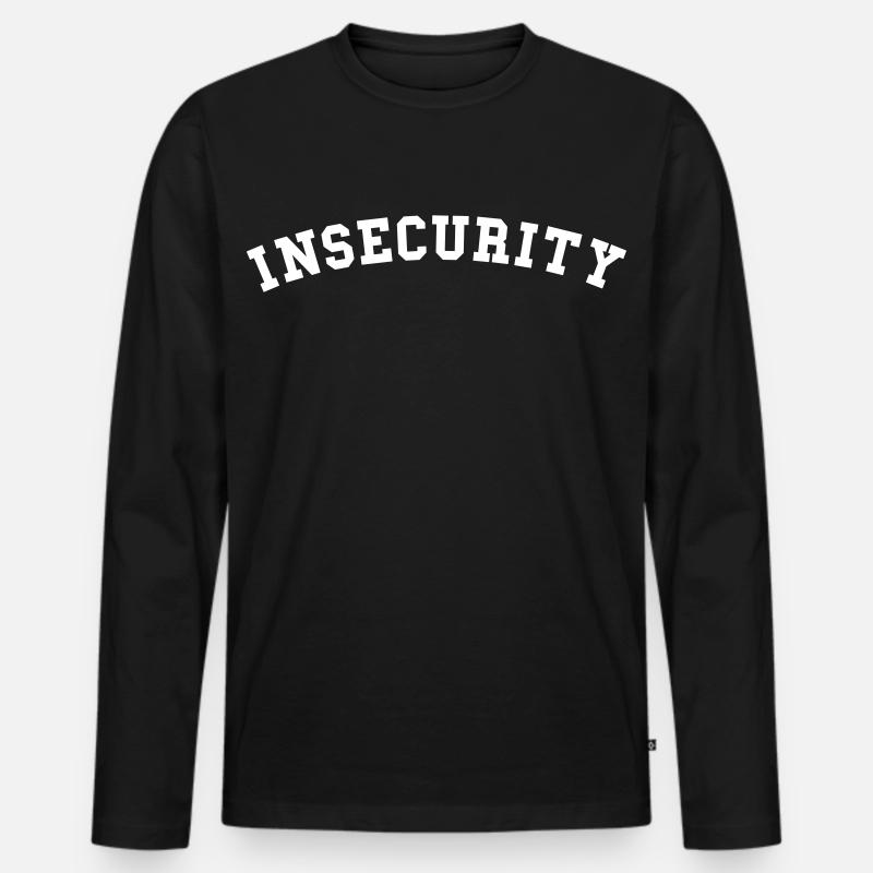 Insecurity - Männer Premium Bio Langarmshirt - Schwarz