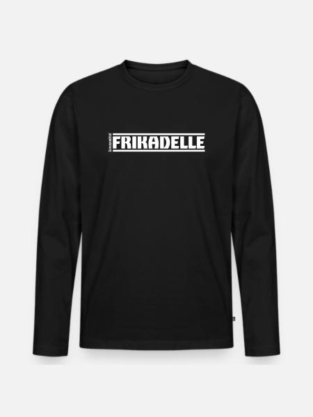 „Genussmittel“ Serie | Frikadelle - Männer Premium Bio Langarmshirt - Schwarz