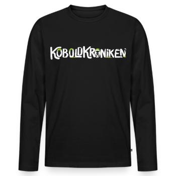 KoboldKroniken Logo - Men's Premium Organic Long Sleeve Shirt - black - Front - Nico (187cm)