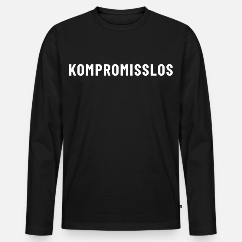 Kompromisslos - Männer Premium Bio Langarmshirt - Schwarz