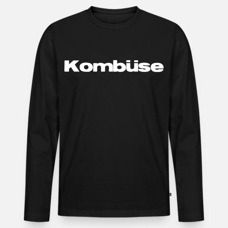 Kombüse - Männer Premium Bio Langarmshirt - Schwarz