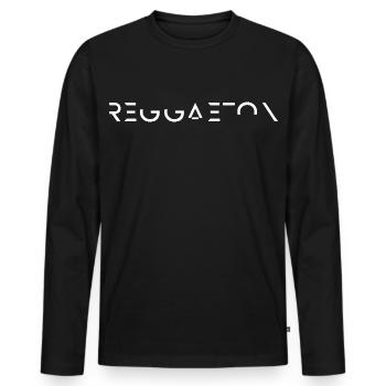 Reggaeton Music Culture Latina Dance - Men's Premium Organic Long Sleeve Shirt - black - Front - Nico (187cm)