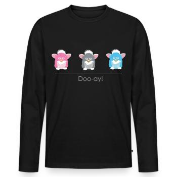 Furby Doo-ay! Trois Adorables Bébés Furby - T-shirt manches longues Premium bio Homme - noir - Devant - Nico (187cm)