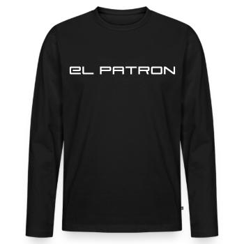 El Patron – The Chef Look - Men's Premium Organic Long Sleeve Shirt - black - Front - Nico (187cm)