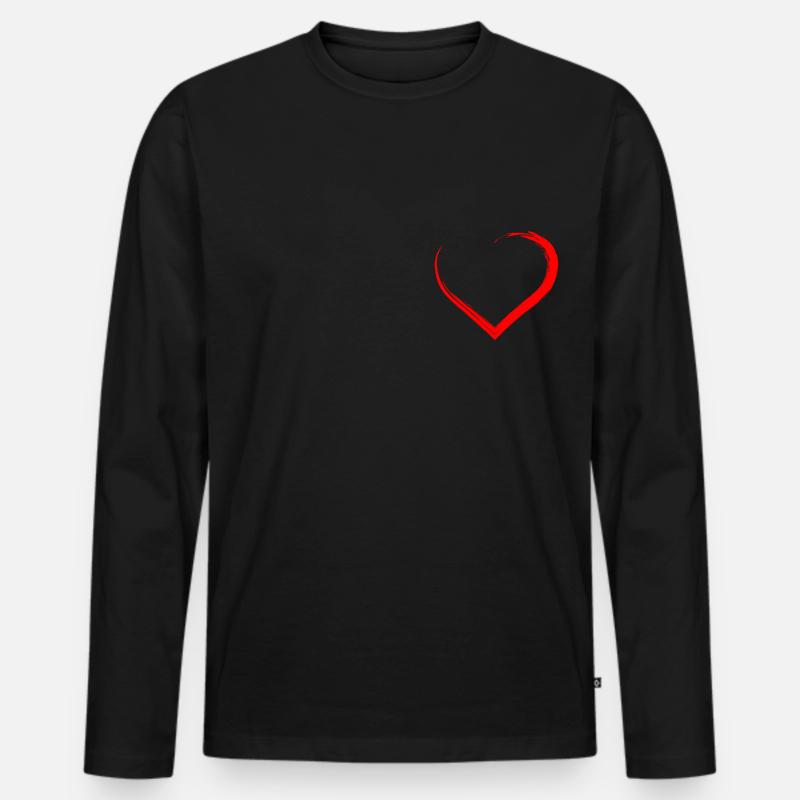 309 Marke - Männer Premium Bio Langarmshirt - Schwarz