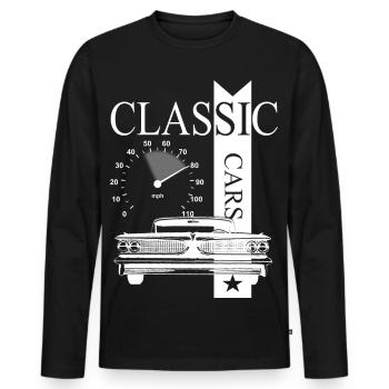 Automobile Classic Cars - Men's Premium Organic Long Sleeve Shirt - black - Front - Nico (187cm)