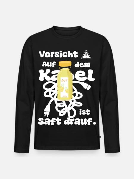 Funny electrician saying - Men's Premium Organic Long Sleeve Shirt - black