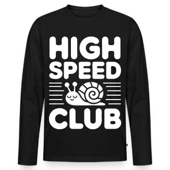 Turbo Snail Fun - Men's Premium Organic Long Sleeve Shirt - black - Front - Nico (187cm)